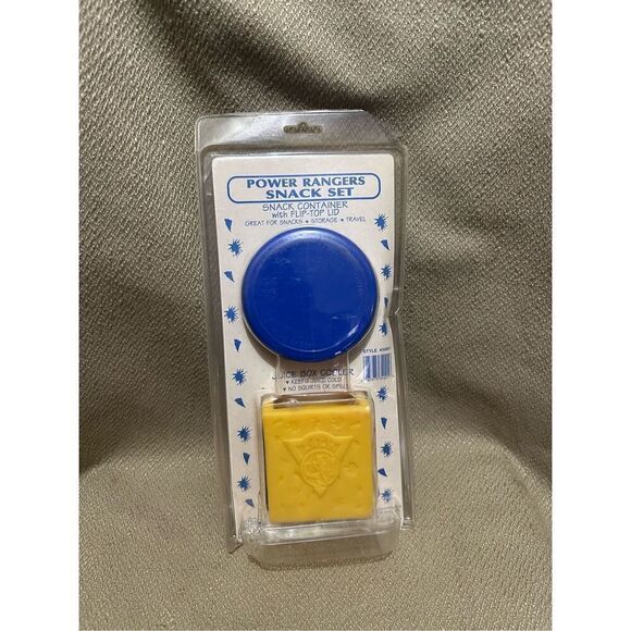 Vtg 1994 90's Mighty Morphin Power Rangers MMPR Snack Set New NIP Yellow Zach - Picture 5 of 8